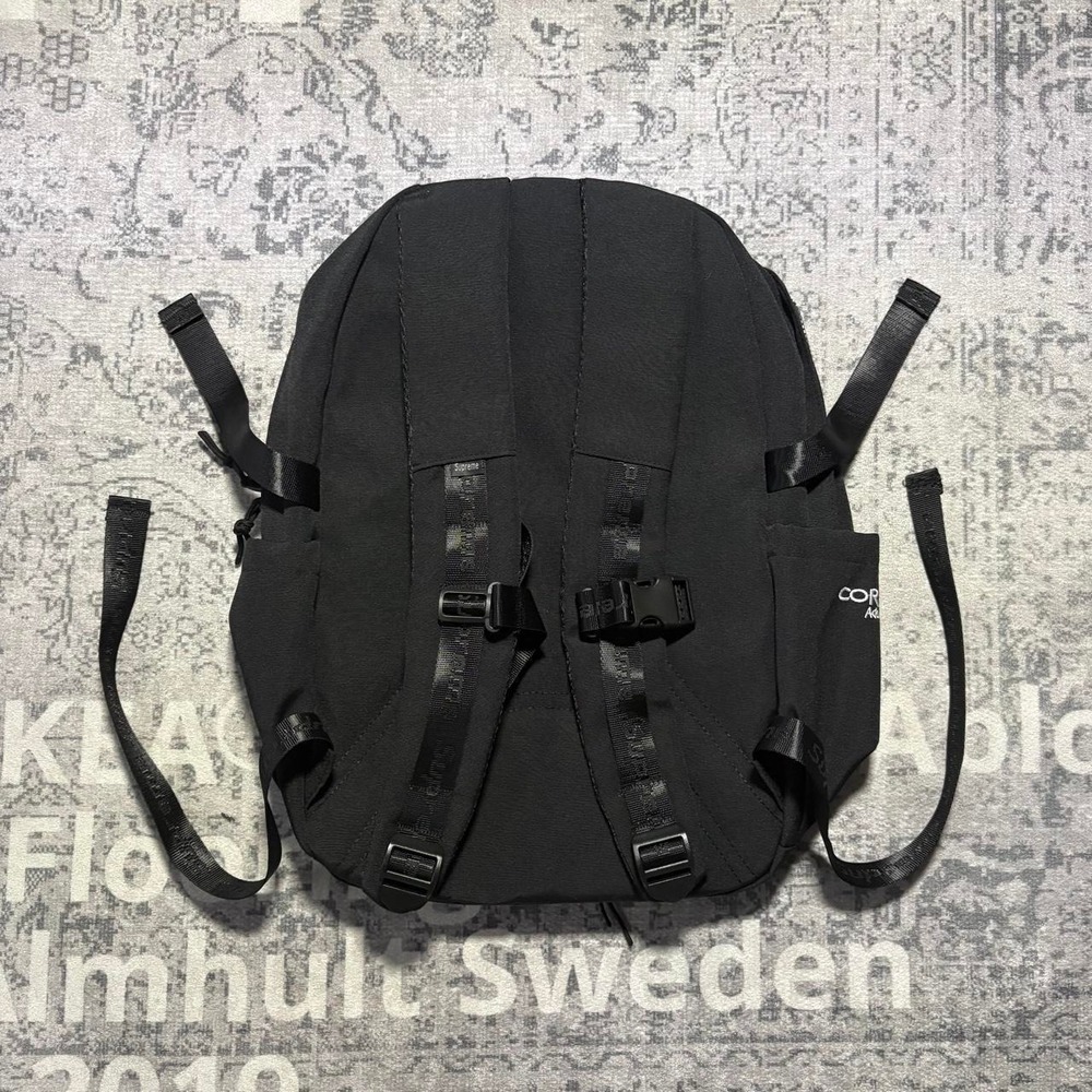 Supreme Ss25 Logo Backpack Black Cordura Free Shipping - Gem